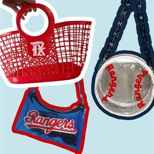 Texas Rangers basket bag